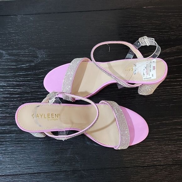 BRAND NEW KAYLEEN RHINESTONE STRAP&HEEL SANDALS - Picture 8 of 16
